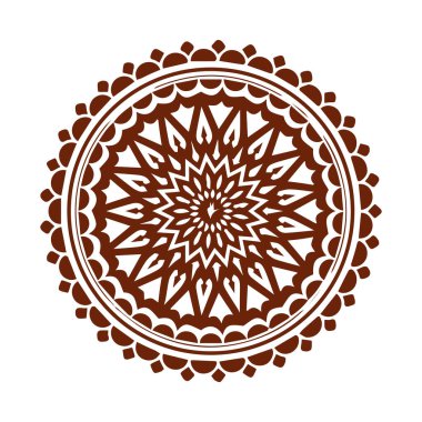 Güzel çiçek sanatı ve mandala vektör tasarımı