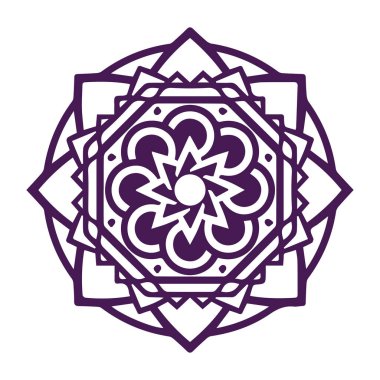 Güzel çiçek sanatı ve mandala vektör tasarımı
