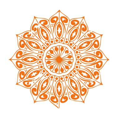 Güzel çiçek sanatı ve mandala vektör tasarımı