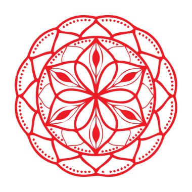 Güzel çiçek sanatı ve mandala vektör tasarımı