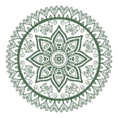 Güzel çiçek sanatı ve mandala vektör tasarımı