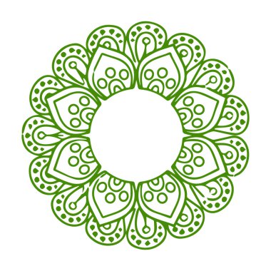 Güzel çiçek sanatı ve mandala vektör tasarımı