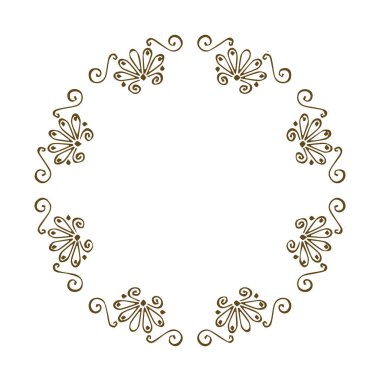 Güzel çiçek sanatı ve mandala vektör tasarımı