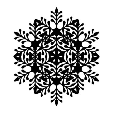 Güzel çiçek sanatı ve mandala vektör tasarımı