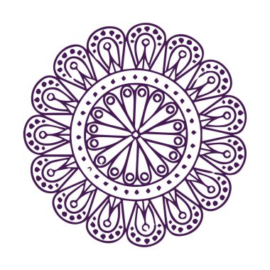 Güzel çiçek sanatı ve mandala vektör tasarımı