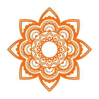 Güzel çiçek sanatı ve mandala vektör tasarımı