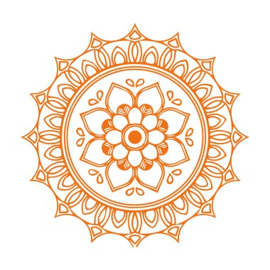 Güzel çiçek sanatı ve mandala vektör tasarımı