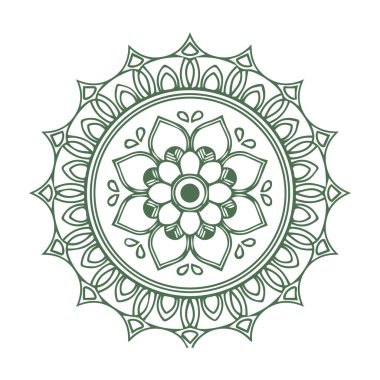 Güzel çiçek sanatı ve mandala vektör tasarımı