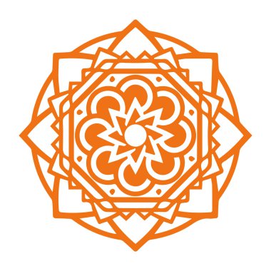 Güzel çiçek sanatı ve mandala vektör tasarımı