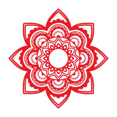 Güzel çiçek sanatı ve mandala vektör tasarımı