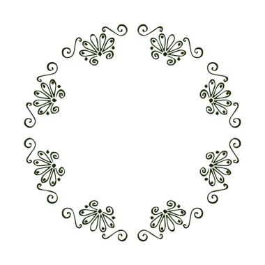 Güzel çiçek sanatı ve mandala vektör tasarımı