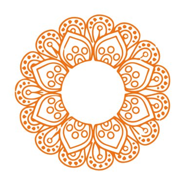 Güzel çiçek sanatı ve mandala vektör tasarımı