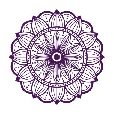 Güzel çiçek sanatı ve mandala vektör tasarımı