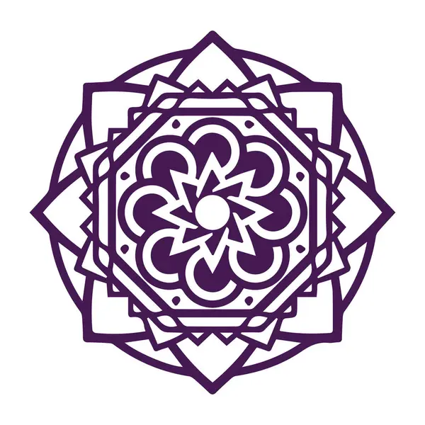 Güzel çiçek sanatı ve mandala vektör tasarımı