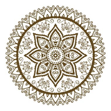 Güzel çiçek sanatı ve mandala vektör tasarımı