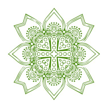 Güzel çiçek sanatı ve mandala vektör tasarımı