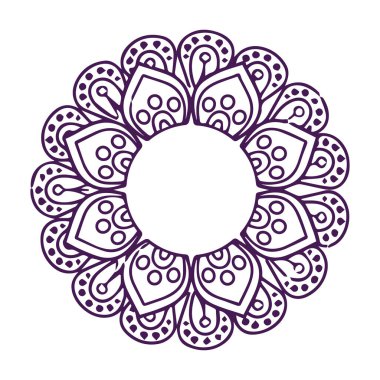 Güzel çiçek sanatı ve mandala vektör tasarımı