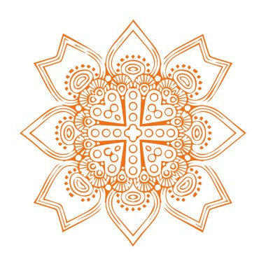 Güzel çiçek sanatı ve mandala vektör tasarımı