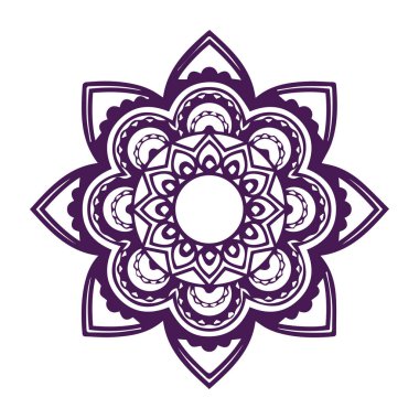 Güzel çiçek sanatı ve mandala vektör tasarımı