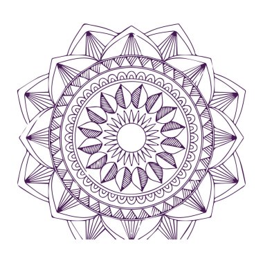 Güzel çiçek sanatı ve mandala vektör tasarımı