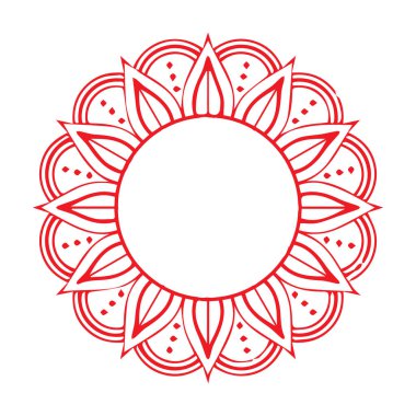 Güzel çiçek sanatı ve mandala vektör tasarımı