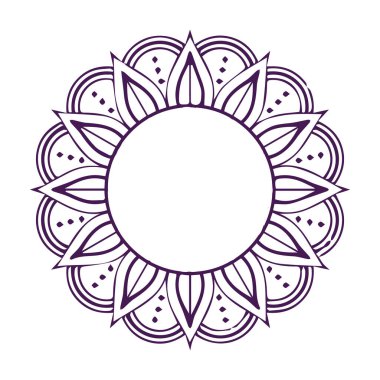 Güzel çiçek sanatı ve mandala vektör tasarımı