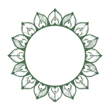 Güzel çiçek sanatı ve mandala vektör tasarımı