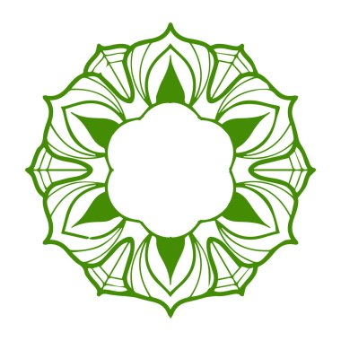 Güzel çiçek sanatı ve mandala vektör tasarımı