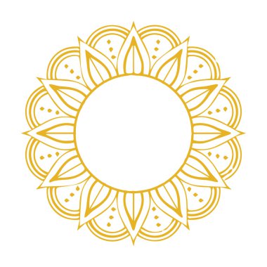 Güzel çiçek sanatı ve mandala vektör tasarımı