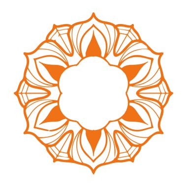 Güzel çiçek sanatı ve mandala vektör tasarımı