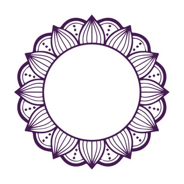 Güzel çiçek sanatı ve mandala vektör tasarımı