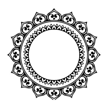 Güzel çiçek sanatı ve mandala vektör tasarımı