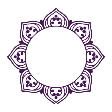 Güzel çiçek sanatı ve mandala vektör tasarımı