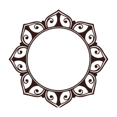 Güzel çiçek sanatı ve mandala vektör tasarımı