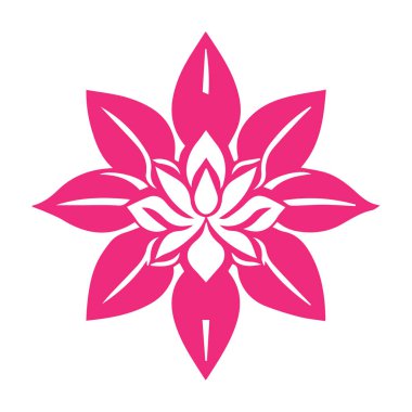 Güzel çiçek sanatı ve mandala vektör tasarımı