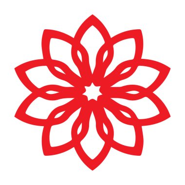 Güzel çiçek sanatı ve mandala vektör tasarımı