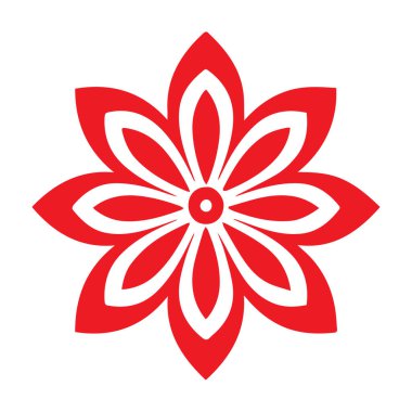 Güzel çiçek sanatı ve mandala vektör tasarımı