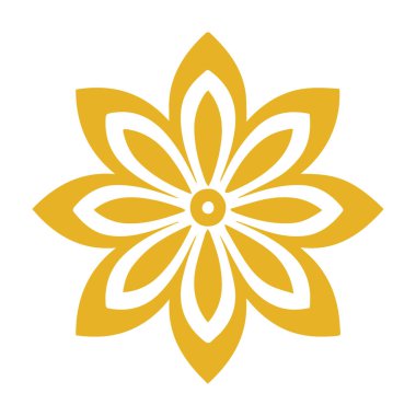 Güzel çiçek sanatı ve mandala vektör tasarımı