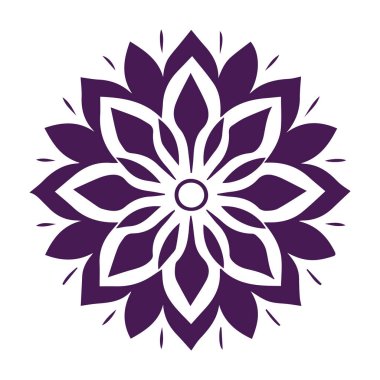 Güzel çiçek sanatı ve mandala vektör tasarımı