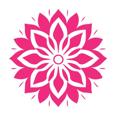 Güzel çiçek sanatı ve mandala vektör tasarımı