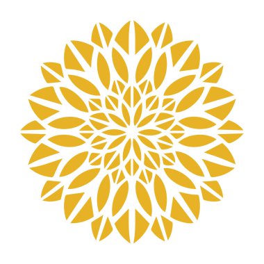 Güzel çiçek sanatı ve mandala vektör tasarımı