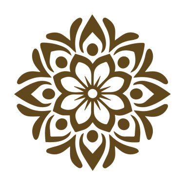 Güzel çiçek sanatı ve mandala vektör tasarımı