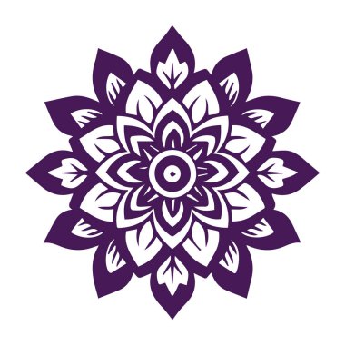 Güzel çiçek sanatı ve mandala vektör tasarımı