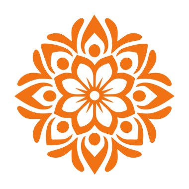 Güzel çiçek sanatı ve mandala vektör tasarımı