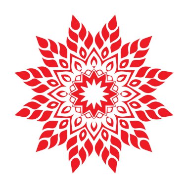 Güzel çiçek sanatı ve mandala vektör tasarımı