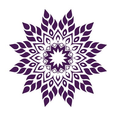 Güzel çiçek sanatı ve mandala vektör tasarımı