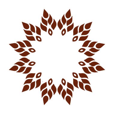 Güzel çiçek sanatı ve mandala vektör tasarımı