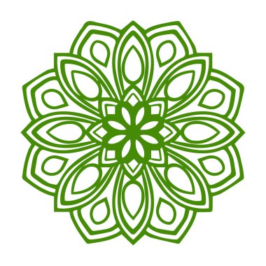 Güzel çiçek sanatı ve mandala vektör tasarımı