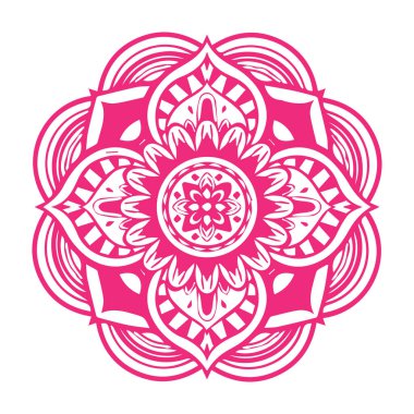 Güzel çiçek sanatı ve mandala vektör tasarımı