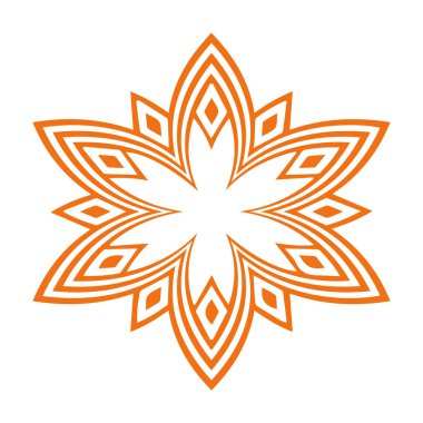 Güzel çiçek sanatı ve mandala vektör tasarımı